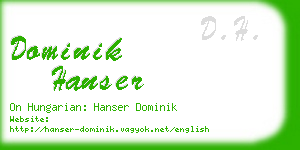 dominik hanser business card